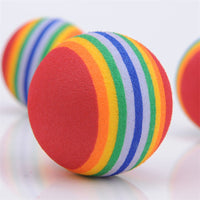 HKM-149587 EVA Pet Rainbow Ball Cat Foam Colorful Bouncy Ball