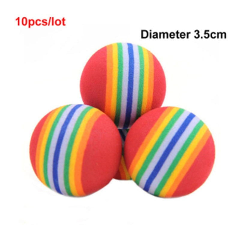 HKM-149587 EVA Pet Rainbow Ball Cat Foam Colorful Bouncy Ball