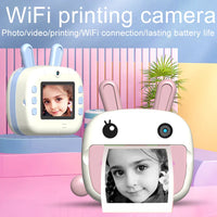HKM-149715 Mini Cartoon Rabbit Instant Digital Print Camera with Wi-Fi for Kids Age 6+