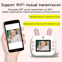 HKM-149715 Mini Cartoon Rabbit Instant Digital Print Camera with Wi-Fi for Kids Age 6+