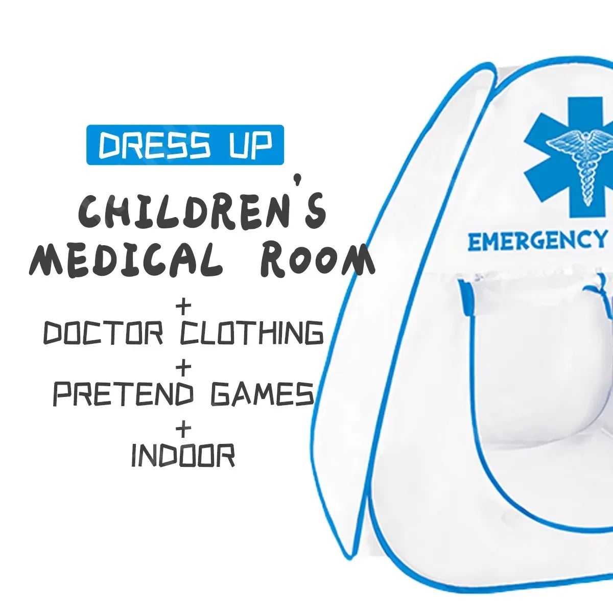 Pretend Play Doctor Tent for Kids - Educational Children's Playhouse for Ages 2-7