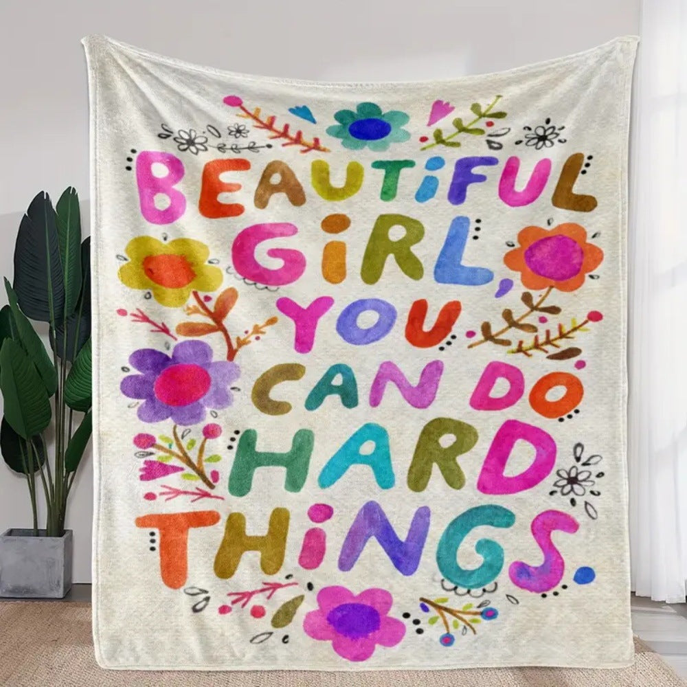 HKM-149971 Super Soft Flannel Blanket - Multiple Sizes, All-Season Design in Polyester Fiber