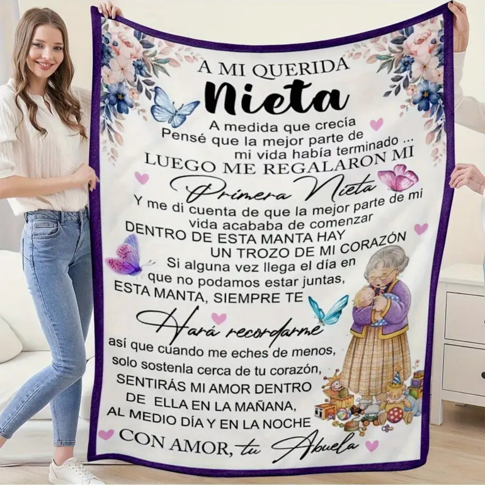 HKM-149971 Super Soft Flannel Blanket - Multiple Sizes, All-Season Design in Polyester Fiber