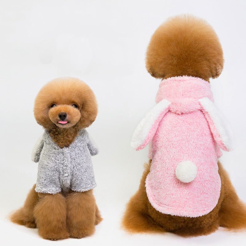 HKM-150099 Thick Solid Color Dog Apparel with Double-Sided Velvet Material for Casual Wear