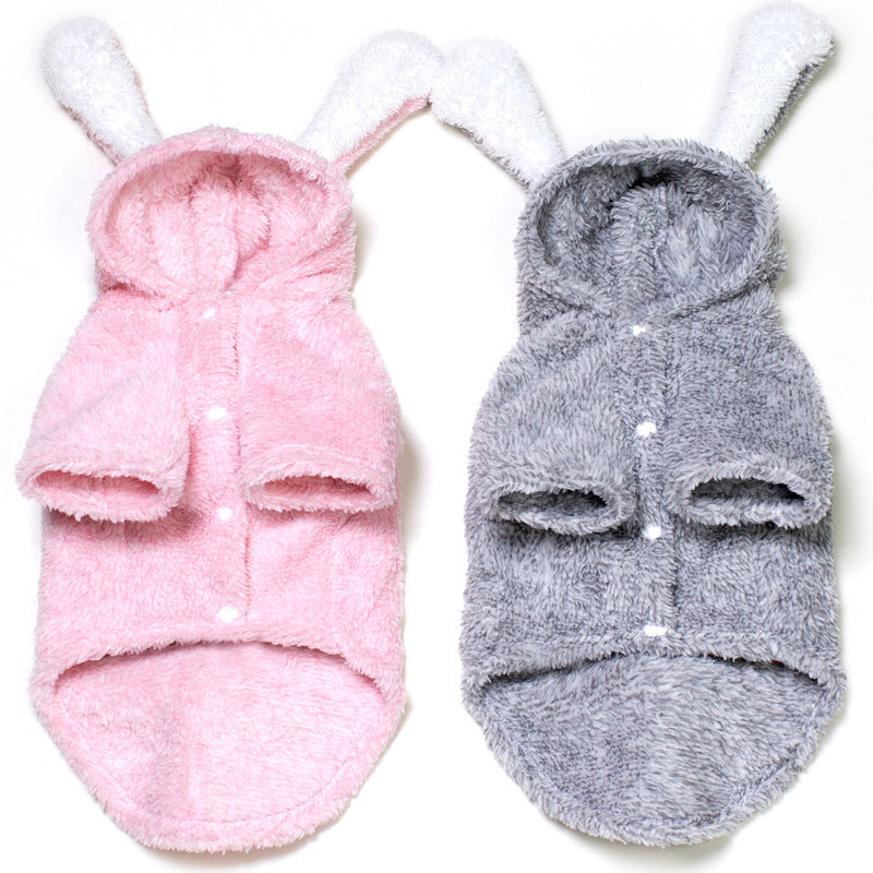 HKM-150099 Thick Solid Color Dog Apparel with Double-Sided Velvet Material for Casual Wear