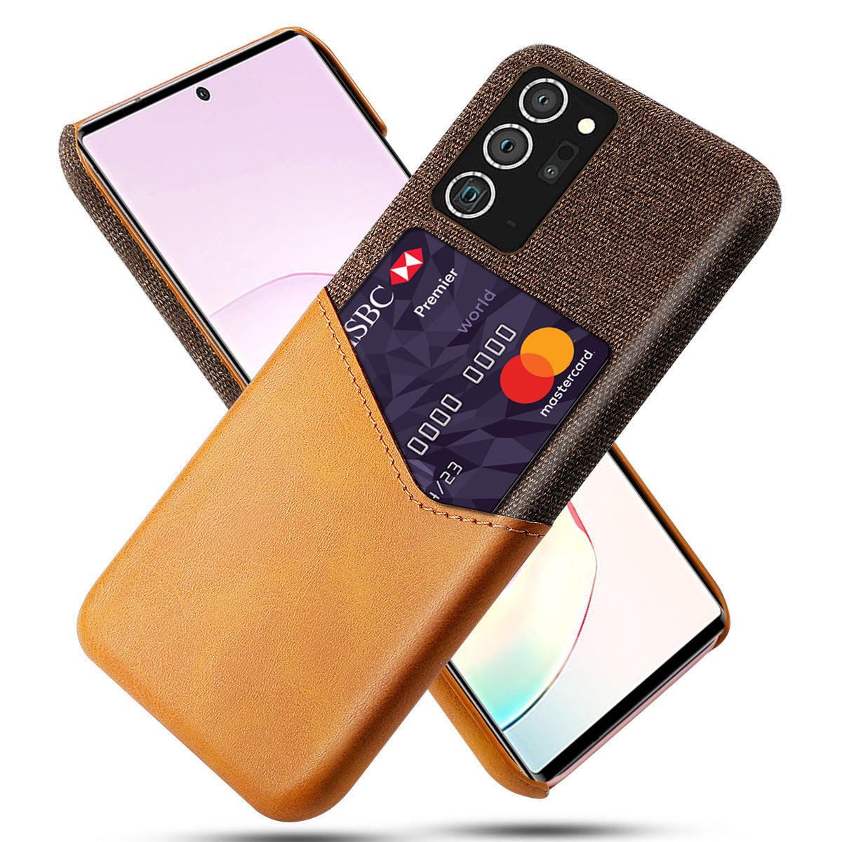 HKM-150227 Stylish Protective Leather Case with Cloth Pattern for Samsung Models