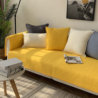 HKM-150291 Elegant Cotton Non-Slip Sofa Cushion Cover in Solid Colors