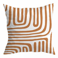 HKM-150355 Nordic Abstract Geometric Throw Pillow Cover in Peach Skin - 45x45CM