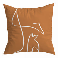HKM-150355 Nordic Abstract Geometric Throw Pillow Cover in Peach Skin - 45x45CM