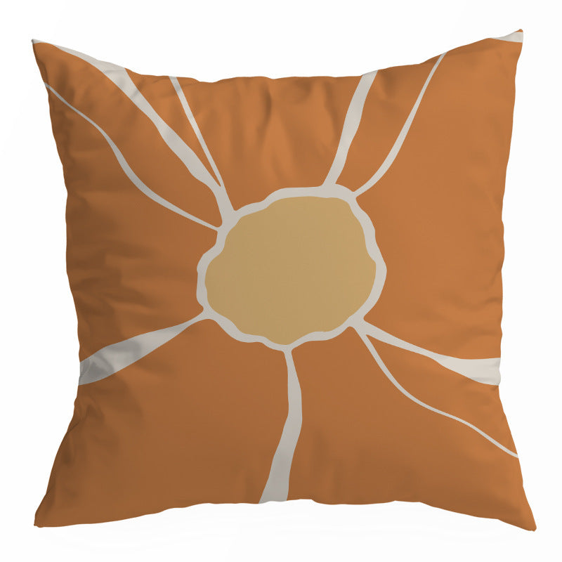 HKM-150355 Nordic Abstract Geometric Throw Pillow Cover in Peach Skin - 45x45CM
