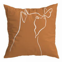 HKM-150355 Nordic Abstract Geometric Throw Pillow Cover in Peach Skin - 45x45CM