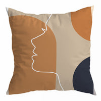 HKM-150355 Nordic Abstract Geometric Throw Pillow Cover in Peach Skin - 45x45CM