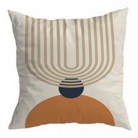 HKM-150355 Nordic Abstract Geometric Throw Pillow Cover in Peach Skin - 45x45CM