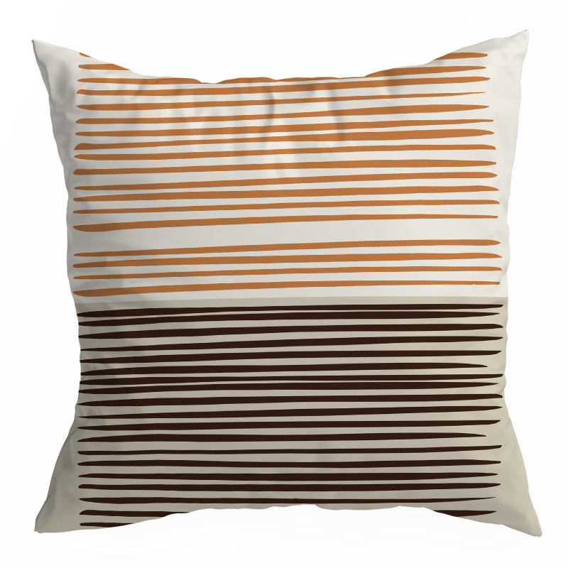 HKM-150355 Nordic Abstract Geometric Throw Pillow Cover in Peach Skin - 45x45CM