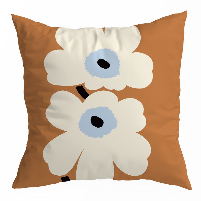 HKM-150355 Nordic Abstract Geometric Throw Pillow Cover in Peach Skin - 45x45CM