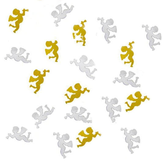HKM-150419 Angel Gold Silver Throwing Confetti for Newborn Baby Baptism and Birthday Party Decoration