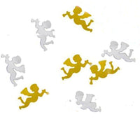 HKM-150419 Angel Gold Silver Throwing Confetti for Newborn Baby Baptism and Birthday Party Decoration