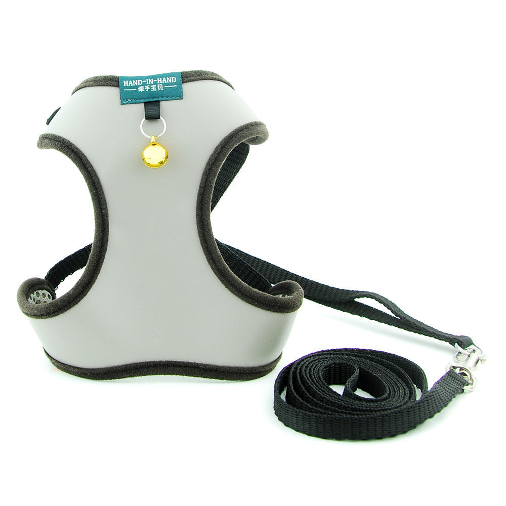 HKM-150483 Soft Mesh Chest Strap Vest for Cats and Dogs with Adjustable Fit and Durable Hook