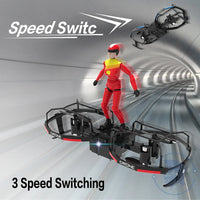 HKM-150547 3-in-1 2.4G Mini Remote Control Drone with Stunt Parachute for Kids