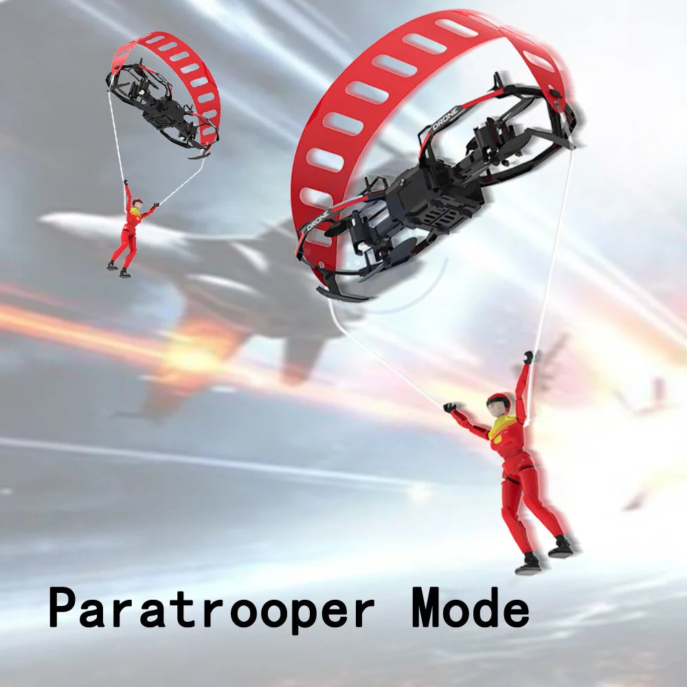 HKM-150547 3-in-1 2.4G Mini Remote Control Drone with Stunt Parachute for Kids