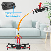HKM-150547 3-in-1 2.4G Mini Remote Control Drone with Stunt Parachute for Kids
