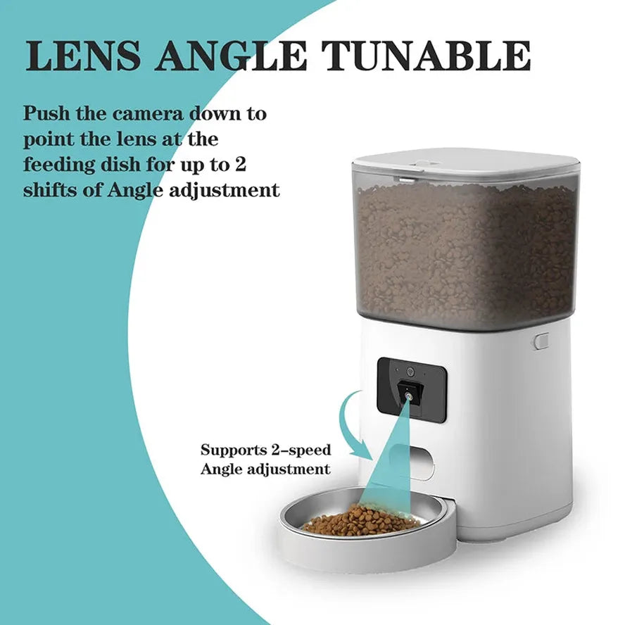 KTX-150739 Smart WiFi Automatic Pet Feeder with 6L Capacity and Integrated Camera