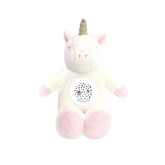 Exquisite Light Music Projection Unicorn and Bunny Plush Toys for Kids