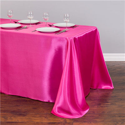 HKM-151123 Satin Rectangle Table Cloth for Weddings and Parties - 1 Piece