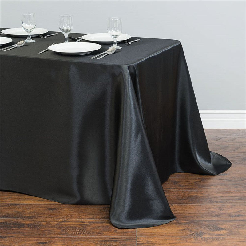 HKM-151123 Satin Rectangle Table Cloth for Weddings and Parties - 1 Piece
