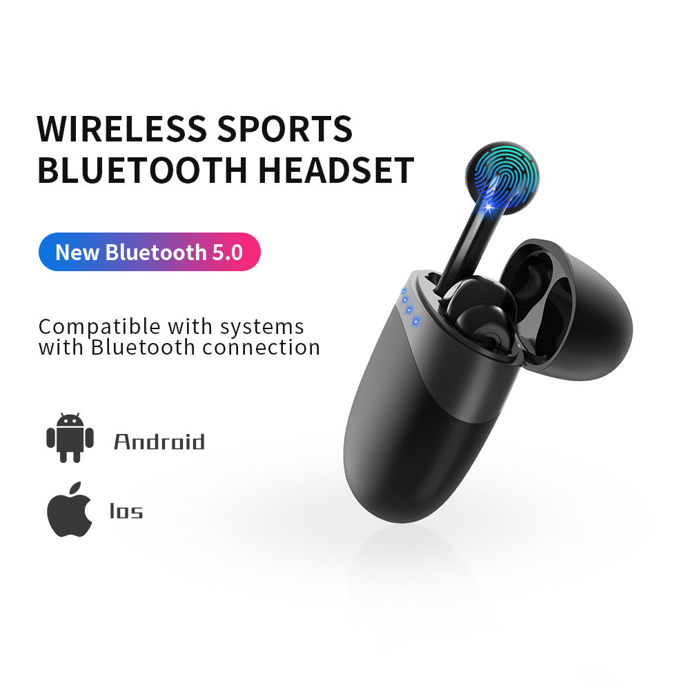 HKM-151187 Wireless Bluetooth Headset with Stereo Sound and Multi-Point Connectivity