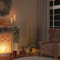 HKM-151251 LED Christmas Tree with 100 Warm White Lights, 150 cm Height, 8 Lighting Effects