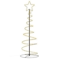 HKM-151251 LED Christmas Tree with 100 Warm White Lights, 150 cm Height, 8 Lighting Effects