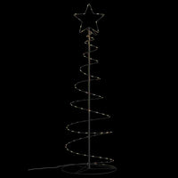 HKM-151251 LED Christmas Tree with 100 Warm White Lights, 150 cm Height, 8 Lighting Effects