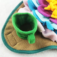 HKM-151315 Interactive Snuffle Mat for Dogs - Sunflower Design with Suction Cups, Puzzle Feeding Toy for Natural Foraging Skills