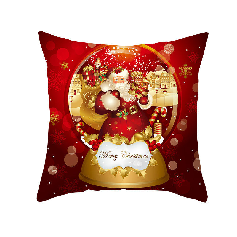 HKM-151507 Nordic Style Christmas Peach Skin Cushion Cover - 45x45cm, No Pillow Core