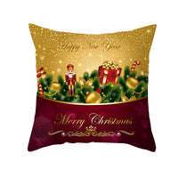 HKM-151507 Nordic Style Christmas Peach Skin Cushion Cover - 45x45cm, No Pillow Core