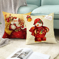 HKM-151507 Nordic Style Christmas Peach Skin Cushion Cover - 45x45cm, No Pillow Core