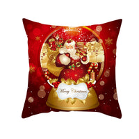 HKM-151507 Nordic Style Christmas Peach Skin Cushion Cover - 45x45cm, No Pillow Core