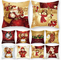 HKM-151507 Nordic Style Christmas Peach Skin Cushion Cover - 45x45cm, No Pillow Core