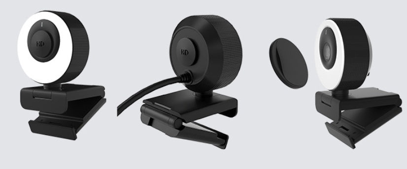 HKM-151635 1080P USB Camera with Built-in Microphone and Night Vision for Desktop and Notebook Use