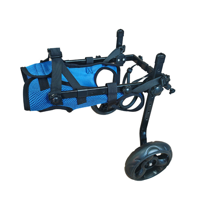 HKM-151635 Blue Disabled Dog Wheelchair for XS, S, and M Size Dogs - Metal Frame