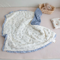 HKM-151699 Cozy Ruffled Cotton Quilt for Kids - Autumn & Winter Designs, 100x100cm