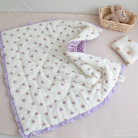HKM-151699 Cozy Ruffled Cotton Quilt for Kids - Autumn & Winter Designs, 100x100cm