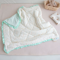 HKM-151699 Cozy Ruffled Cotton Quilt for Kids - Autumn & Winter Designs, 100x100cm