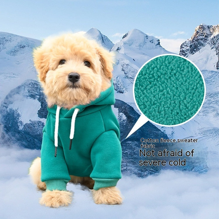HKM-151699 Pet Hooded Cotton Sweater in Green, Black, Gray, and Red - Casual Fit for Dogs Sizes S, M, L, XL