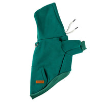HKM-151699 Pet Hooded Cotton Sweater in Green, Black, Gray, and Red - Casual Fit for Dogs Sizes S, M, L, XL