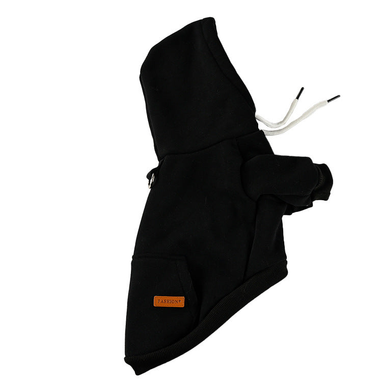 HKM-151699 Pet Hooded Cotton Sweater in Green, Black, Gray, and Red - Casual Fit for Dogs Sizes S, M, L, XL
