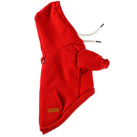 HKM-151699 Pet Hooded Cotton Sweater in Green, Black, Gray, and Red - Casual Fit for Dogs Sizes S, M, L, XL