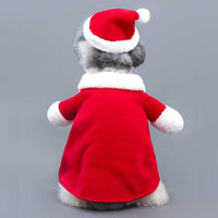 HKM-151891 Cozy Stretchable Santa Claus Pet Costume for Holiday Celebrations
