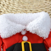 HKM-151891 Cozy Stretchable Santa Claus Pet Costume for Holiday Celebrations